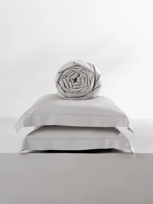 Төсек жабдықтарының жиынтығы, еуро, бамбук, ашық сұр, Pure bamboo, image-7