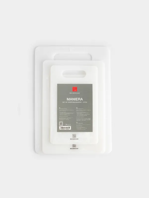 Кесу тақталарының жиынтығы, 25/30/35 см, 3 дана, пластик, тікбұрышты, ақ, Maniera, image-7