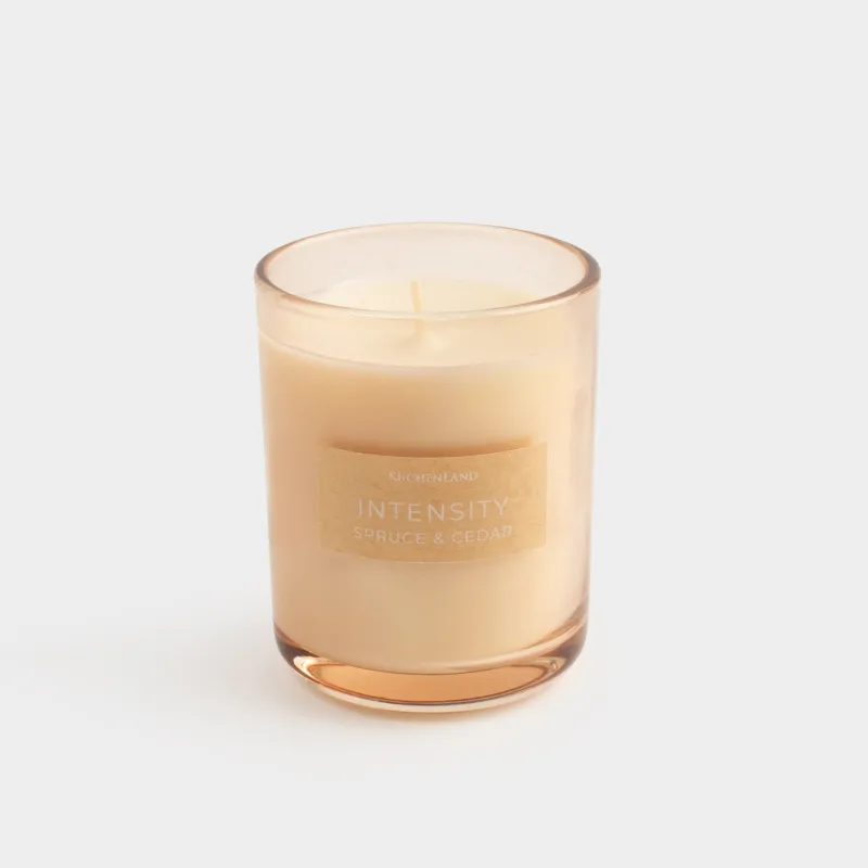 Хош иісті шам, 8х9 см, сарғылт-қоңыр, Spruce & Cedar, Intensity