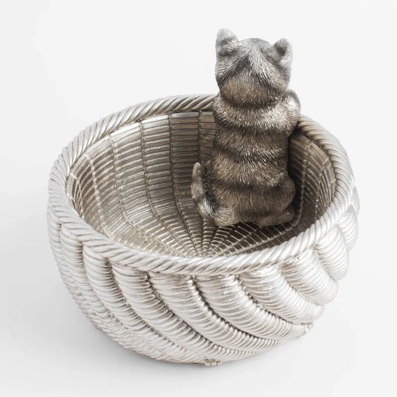 Ваза декоративная, 16х12 см, полирезин, Cat, image-3