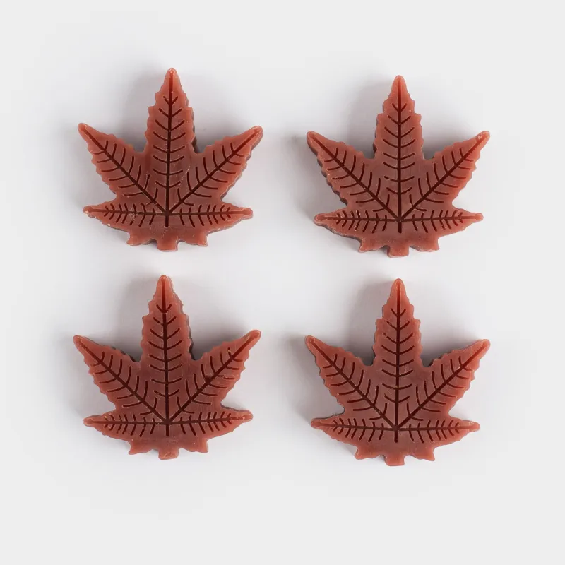 Хош иісті балауыз, 4х4 см, 4 дана, қоңыр, Үйеңкі жапырағы, Balmy autumn