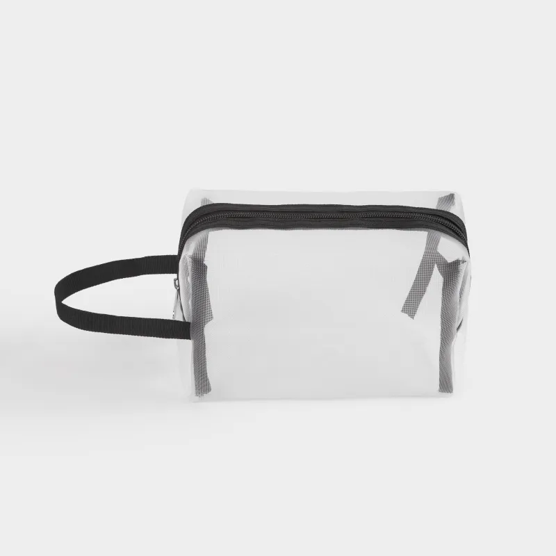 Косметикалық жол сөмкесі, 18х9 см, тұтқасы бар, полиэстер, қара контуры, Safety travel