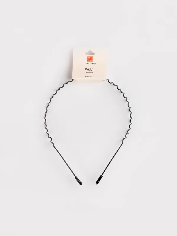 Шашқа арналған жиек, 14х16 см, металл, қара, толқын, Жылдам, image-3