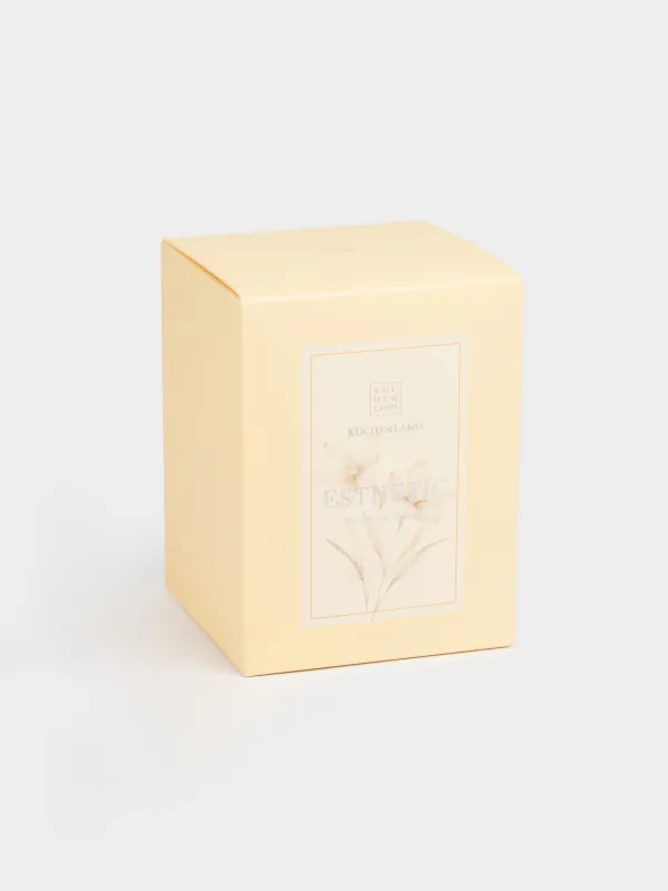 Хош иісті шам, 11 см, шам ұстағышта, қақпағы бар, шыны, Ocean blossom, Esthetic, image-4