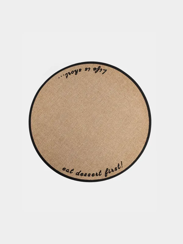 Аспаптарға арналған майлық, 38 см, полиэстер, дөңгелек, құм, Outline, image-0