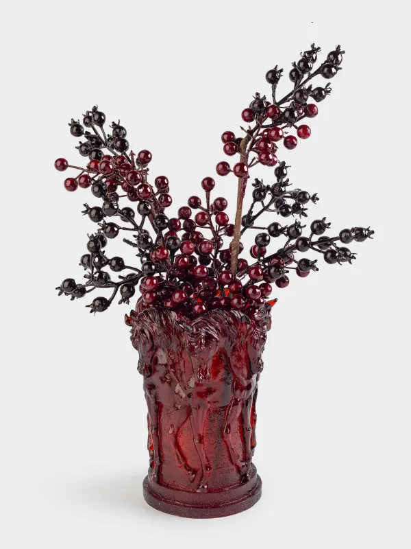 Сәндік ваза, 19 см, полирезин, сұр, Жылқылар, Horse color, image-3