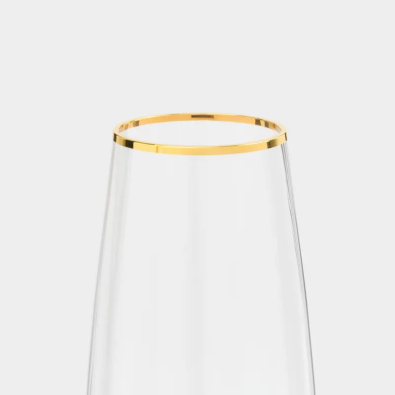 Шампан бокалы, 210 мл, 2 дана, шыны Р, алтын жиегі бар, Filo R gold, image-2