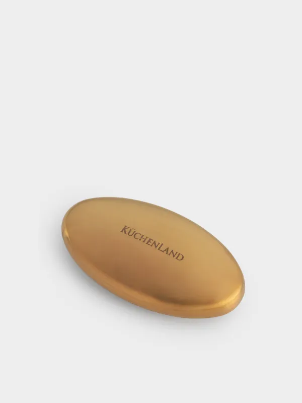 Мыло стальное, 8 см, золотистое, Manny, image-1