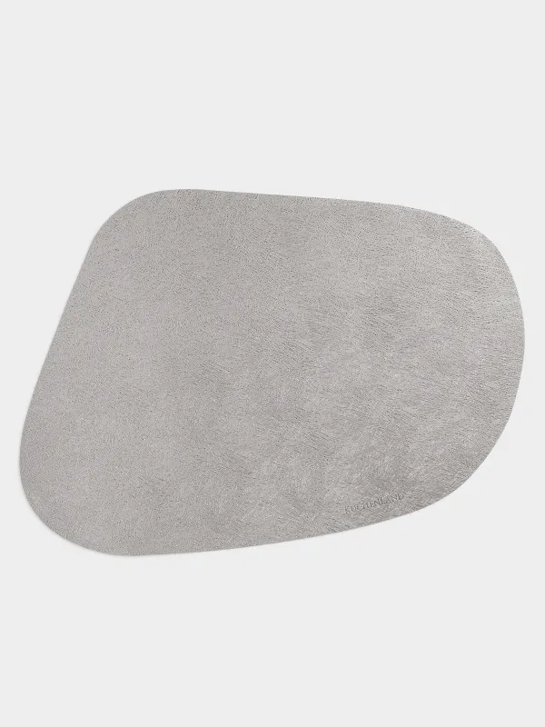 Салфетка под приборы, 32х45 см, ПВХ, фигурная, темно-серебристая, Rock, image-0