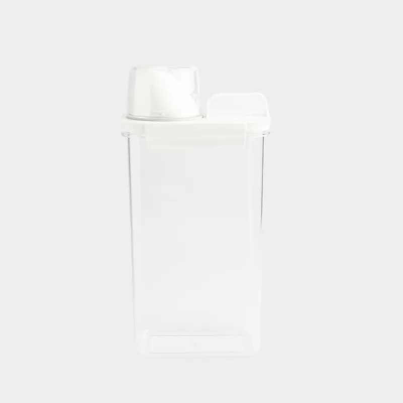 Кір жуғыш ұнтаққа арналған контейнер, 2,3 л, өлшегіші бар, пластик, ақ, Compact