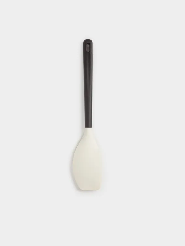 Лопатка-шпатель, 32 см, силикон/пластик, бежево-черная, Service, image-1