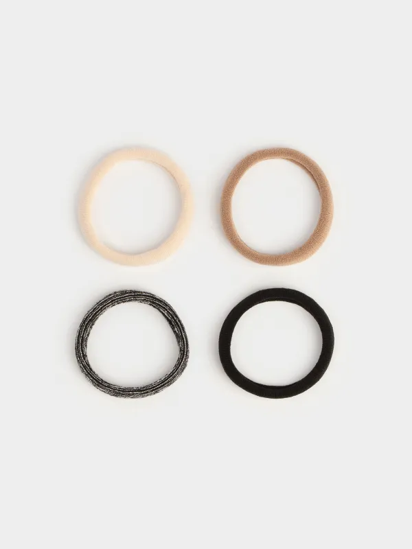 Шаш резеңкесі, 5 см, 8 дана, полиэстер, түс, люрексі бар, Hair basic, image-0