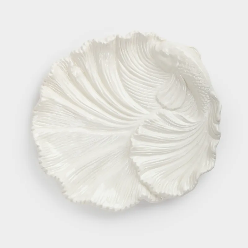 Сәндік ыдыс, 23х см, керамика, сүт түстес, Балық, Goldfish