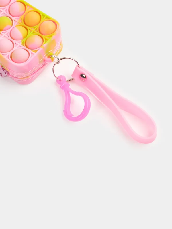 Ойыншық-антистресс Pop-it, 8х5 см, силикон, түрлі-түсті, Әмиян-салпыншақ, Pop-it, image-4