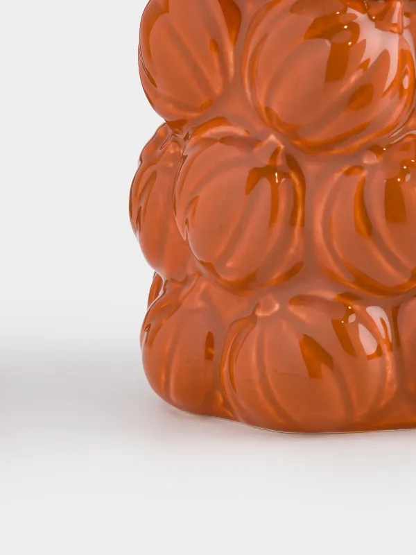 Подставка для кухонных принадлежностей, 16 см, керамика D, оранжевая, Тыквы, Forest symphony, image-3