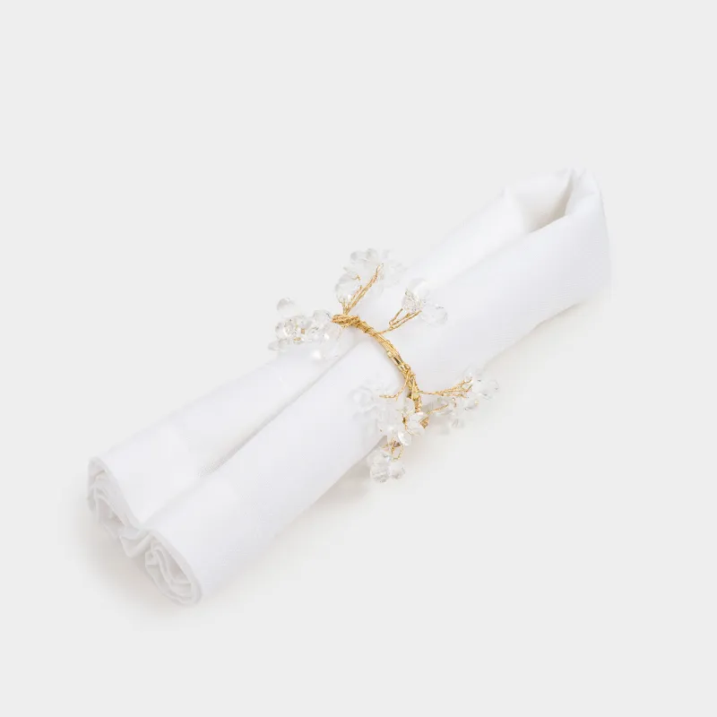 Кольцо для салфеток, 5 см, акрил/металл, золотистое, Кристаллы, Crystal decor, image-4