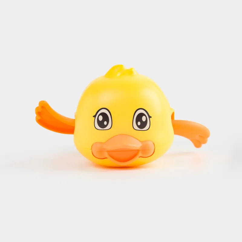 Игрушка для купания, 14 см, заводная, пластик, желтая, Утенок, Duck yellow, image-0