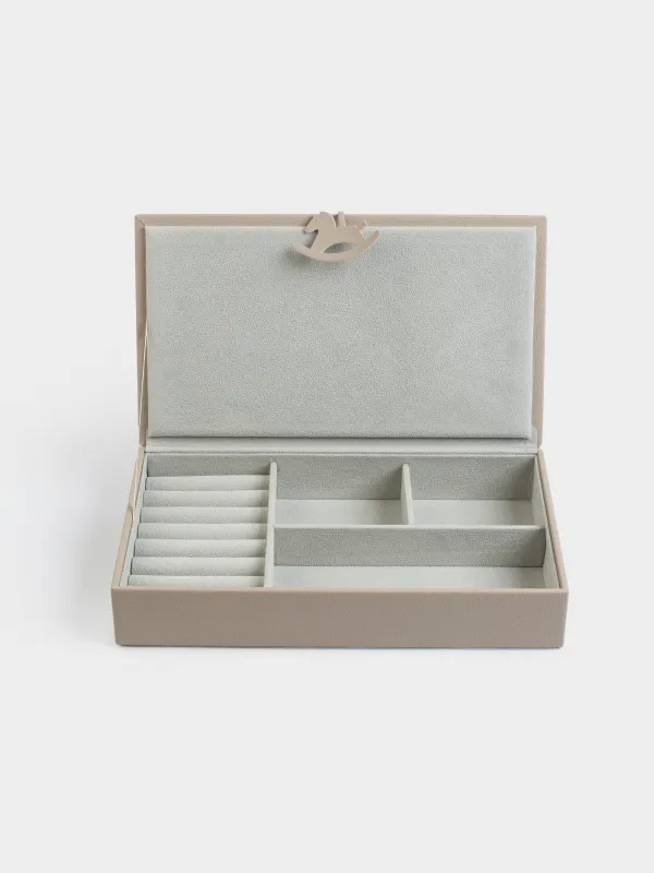 Шкатулка для украшений, 26х15 см, искусственная кожа/МДФ, бежевая, Лошадка, Premiere one, image-3