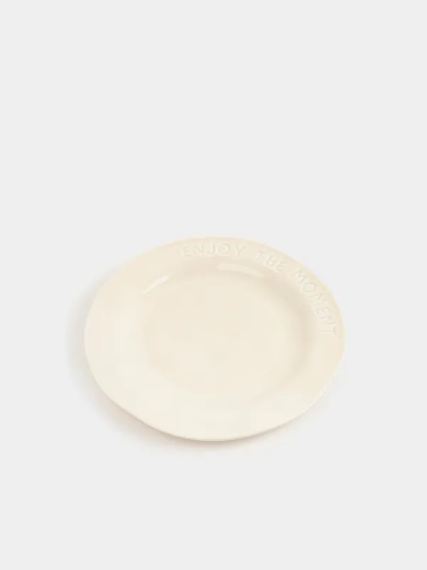 Тарелка обеденная, 27 см, Enjoy the moment, Crumple words, image-2