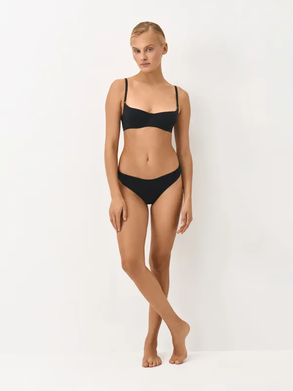 Бюстгальтер, size XS, полиамид/эластан, қара, Балконет, Edeminya, image-3