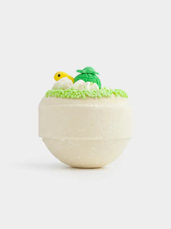 Бомбочка для ванны, 130 гр, с игрушкой, экрю, Смузи ананас и лайм, Черепашки, Aquatic animals, image-3