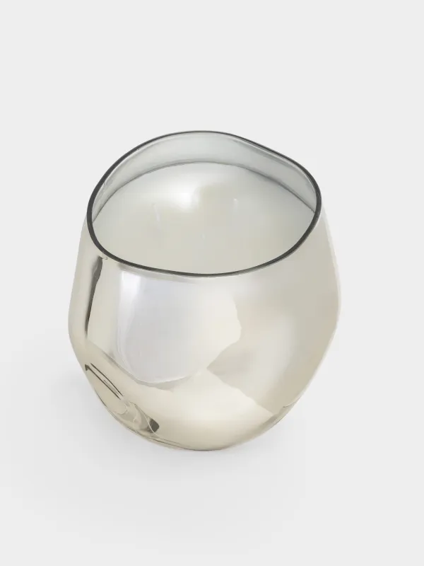 Свеча ароматическая, 14 см, три фитиля, в подсвечнике, стекло, шампань, Cloud, Gold candle, image-1