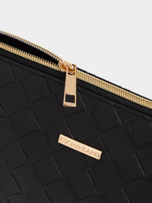 Косметикалық сөмке, 26х13 см, полиуретан, қара, Sennit, image-2