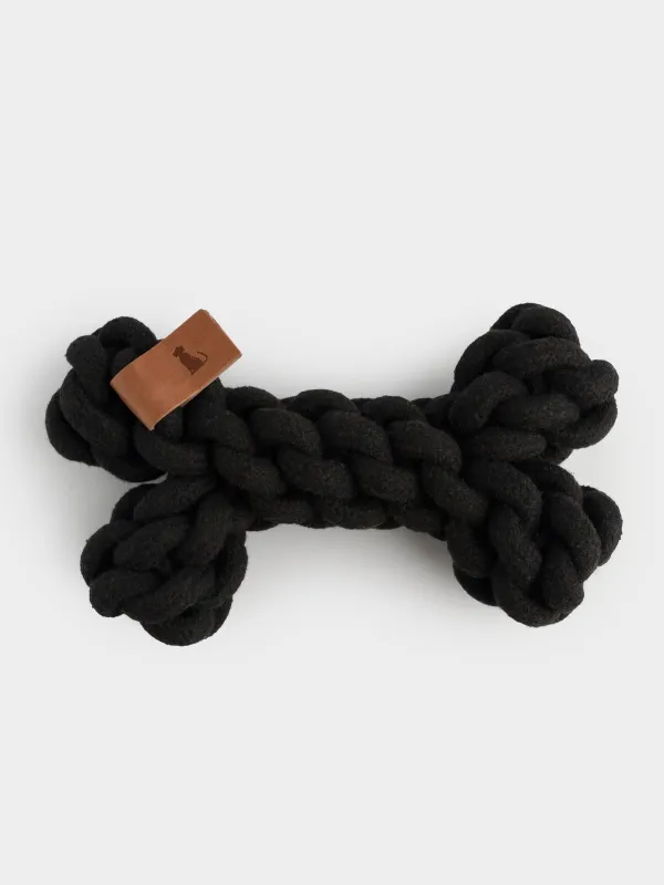 Игрушка для собак, 18 см, хлопок, черная, Кость, Big pet, image-0