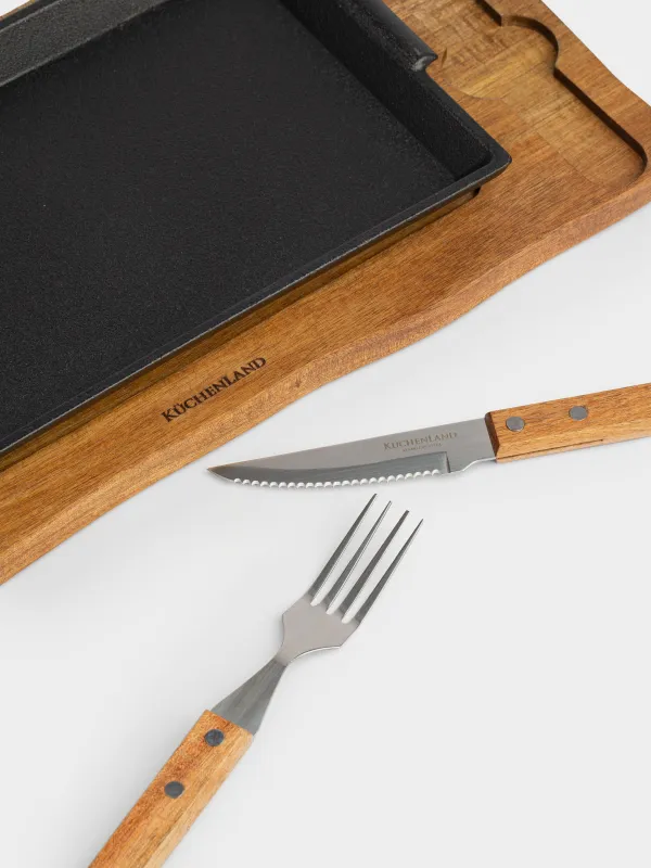 Набор для подачи стейка, с ручкой, Noble tree, image-3