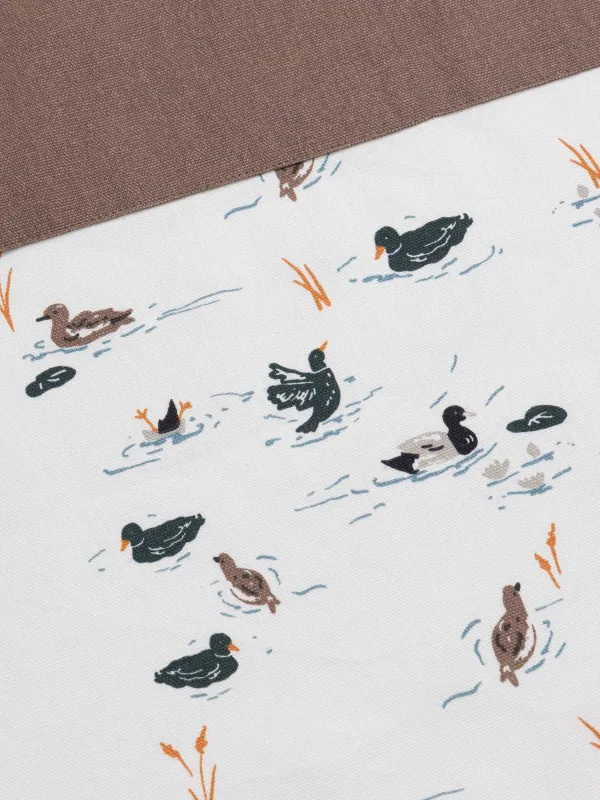 Алжапқыш, 70х85 см, мақта, сүт түстес, Үйректер, Ducks in pond, image-1
