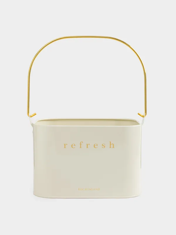 Жуғыш заттарға арналған органайзер, 21х15 см, тасымалданатын, металл, ақ, Compact gold, image-0