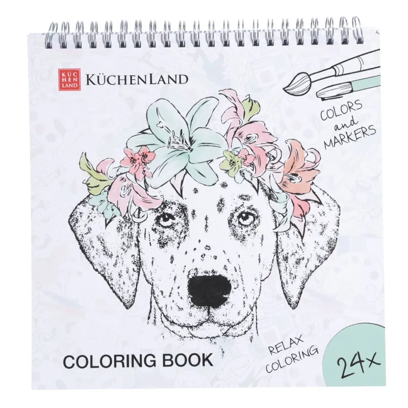 Бояуға арналған Альбом, 21х21 см, 24 парақ, сақиналарда, табиғат, Draw