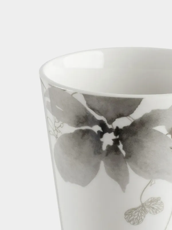 Саптыаяқ, 420 мл, фарфор N, Сұр гүлдер, Watercolor, image-1