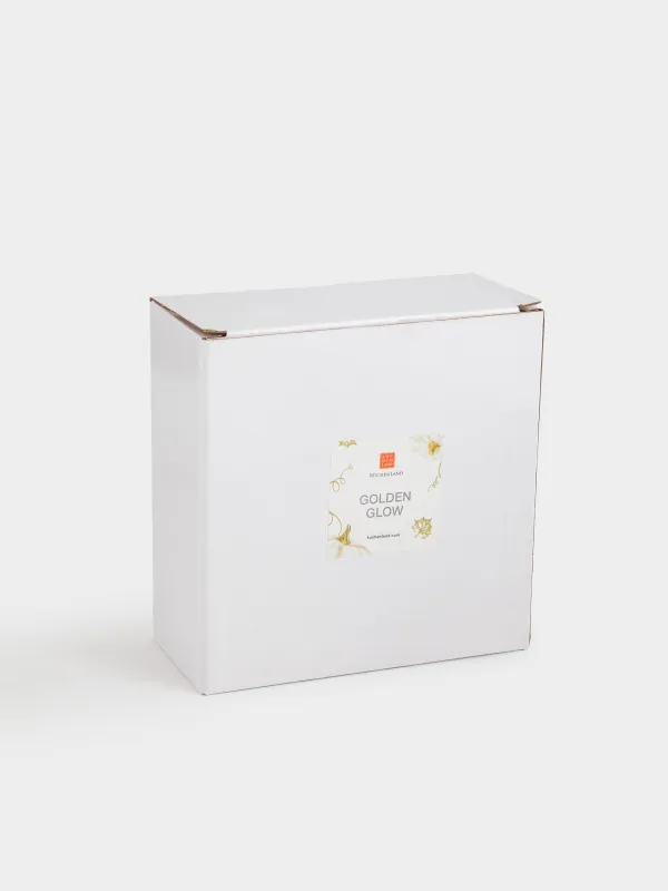 Кесе, 15х5 см, керамика, сүт алтын түстес, Асқабақ, Golden glow, image-5