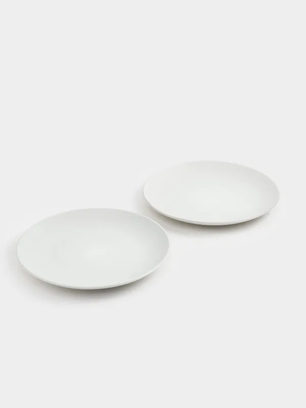 Түскі ас тәрелкесі, 27 см, 2 дана, керамика, сүт түстес, дақты, Particle, image-2