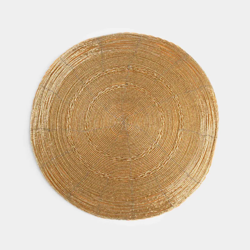 Аспаптарға арналған майлық, 36 см, моншақ, дөңгелек, алтын, Circle beads