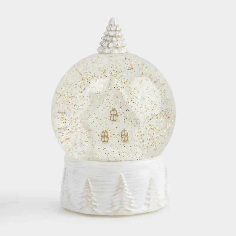 Қар шамы, 15 см, жарықтандырылған, пластик, ақ, Үй, White style