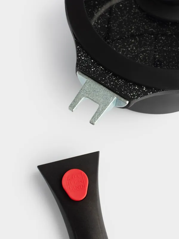 Ковш, 16 см, 1,5 л, с крышкой, съемная ручка, с покрытием, алюминий, Solution Red 2, image-8