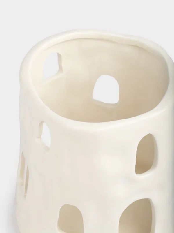 Подставка для кухонных принадлежностей, 14 см, керамика, молочная, Дом, Snow sparks, image-1