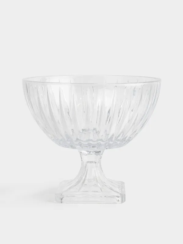 Ваза для фруктов, 25х22 см, на ножке, стекло Р, Glare, image-0