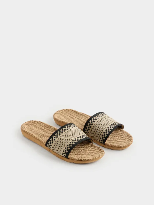 Әйелдер сандалдары, өлшемі 35-36, полиэстер/ЭВА, сарғылт-қоңыр және қара, Тор, Walk, image-4