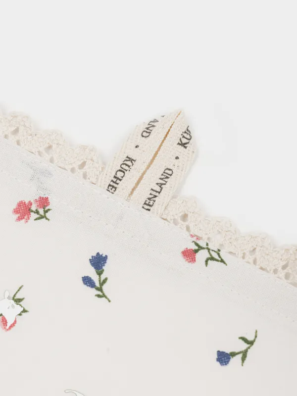 Асүйлік сүлгі, 40х60 см, шілтерлі, мақта, сарғылт-қоңыр, Гүлдер, El flora, image-3