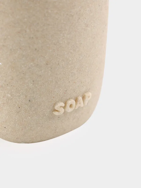 Сұйық сабын диспенсері, 190 мл, полирезин / пластик, бежевый, дақ, Dune, image-2