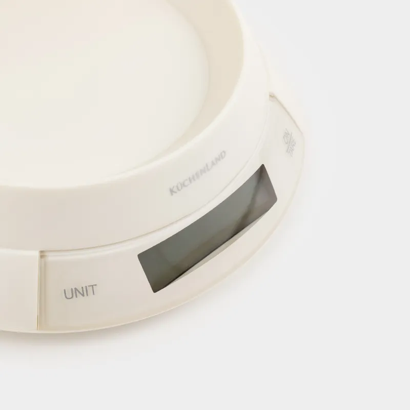 Ас үй таразылары, 21х13 см, электронды, тостағанмен, пластик/болат, сүт түстес-алтын, Classic gold, image-4