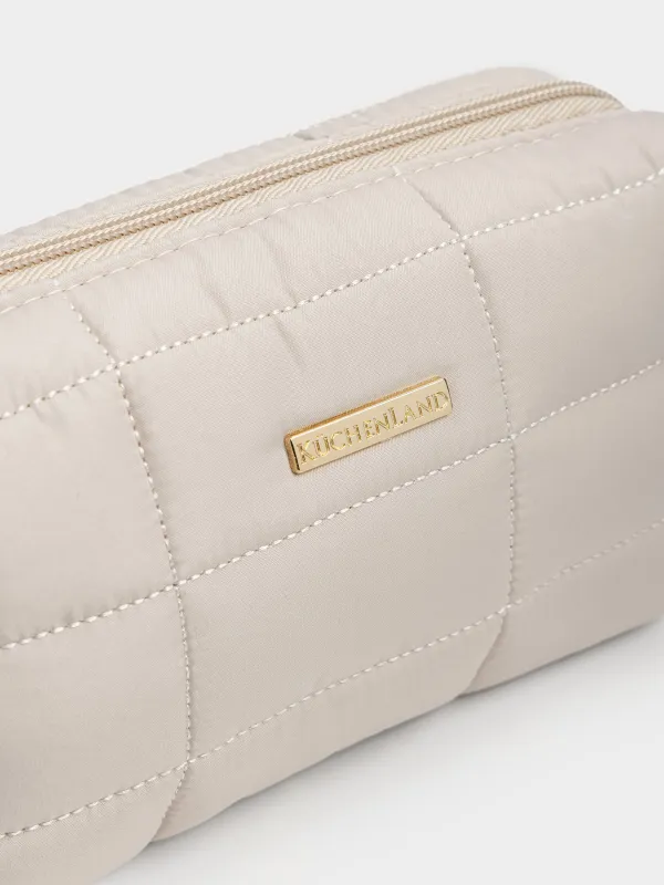 Косметикалық сөмке, 18х11 см, сырылған, полиэстер, қара, One stitch, image-3