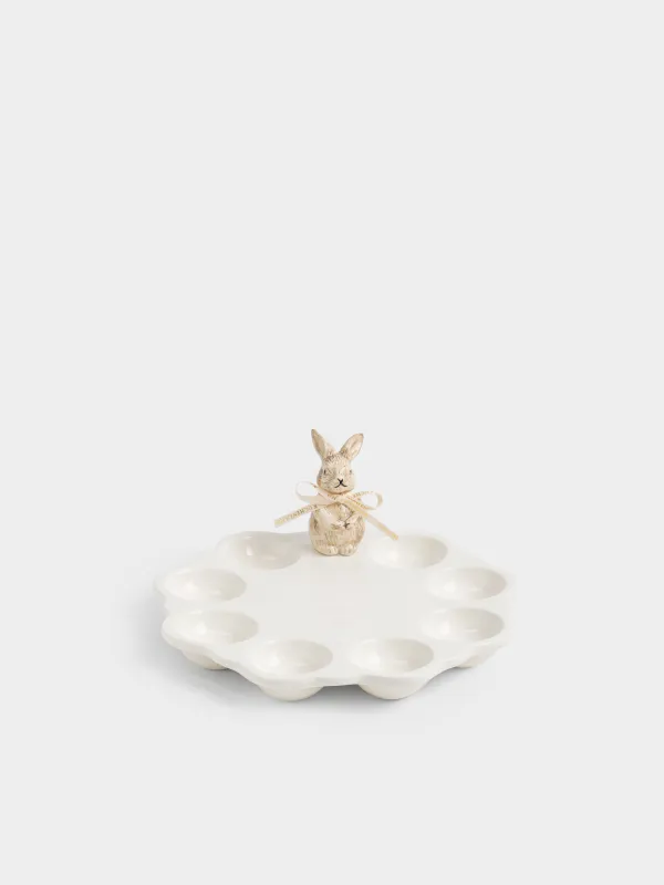 Блюдо пасхальное, 21x20х9 см, 8 отделений, Кролик, Natural Easter, image-1