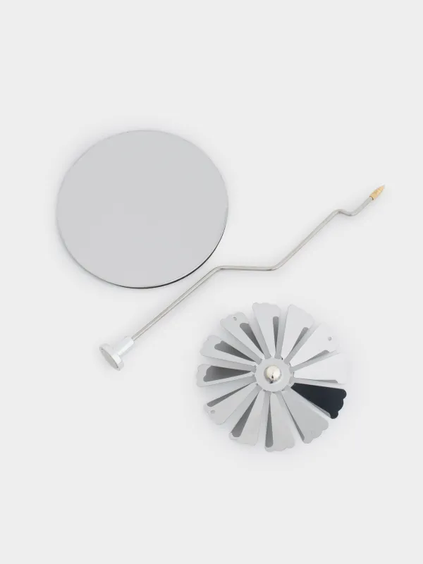 Подставка под свечу, 18 см, металл, круглая, серебристая, Лошадки, Fantastic, image-3