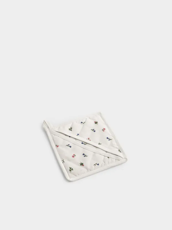 Ұстағыш, 20х20 см, мақта, сарғылт-қоңыр, Гүлдер, El flora, image-1