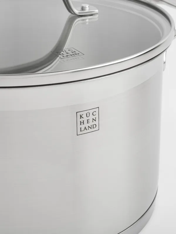 Кәстрөл, 20 см, 3,8 л, қақпағы бар, Silver Stone, image-2