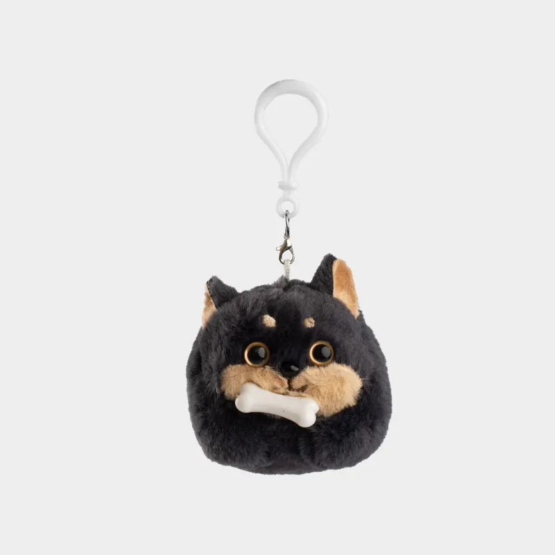 Салпыншақ, 8 см, жұмсақ, бұралатын, полиэстер/пластик, сұр, Сүйегі бар ит, Dog